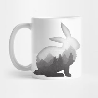Dramabite Rabbit Bunny Hare Double Exposure Surreal Wildlife Animal Mug